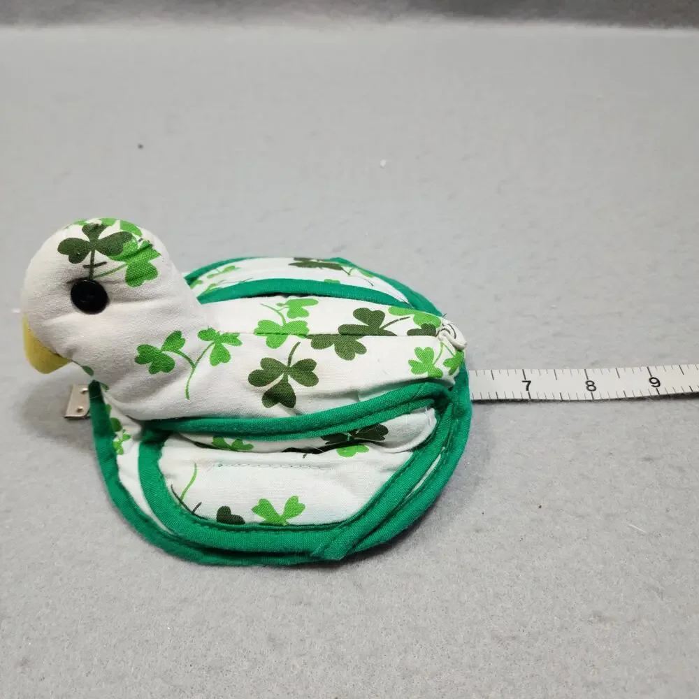 Shamrock Chicken Hen Hot Pot Finger Tip Mitten Saint Patrick's Handmade Vintage